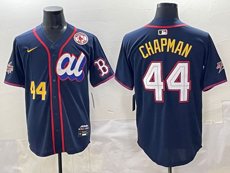 Men 2025 Boston Red Sox #44 Chapman Drak Blue All star Nike MLB Jersey style 07